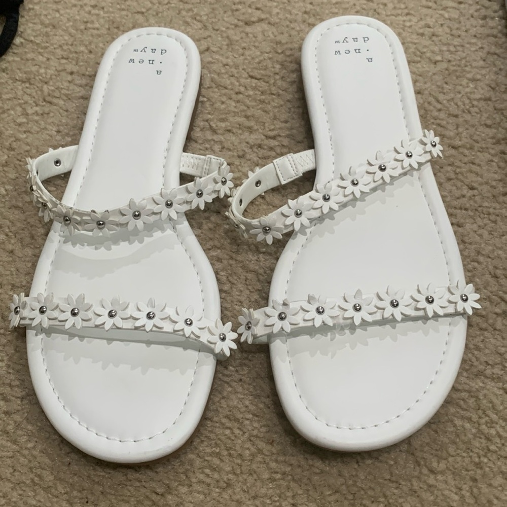 White Floral Sandal Target